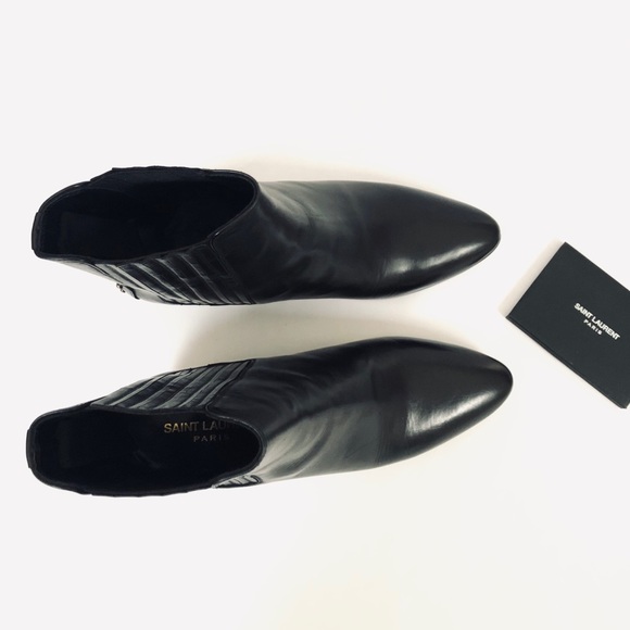 Saint Laurent West 45 Chelsea Leather Ankle Boots - Picture 3 of 11